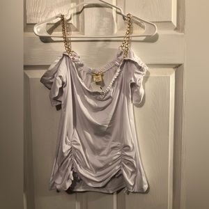 Brand new , With Tag , White top , Size XL has stretch, Pair it w/Jeans , Cute